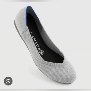 Rothy's Flat Gray Birds Eyes Ballet Flats, Size 8.5